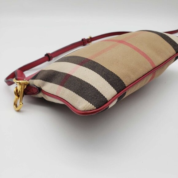 100% Authentic Burberry House Check Derby Peyton Crossbody Clutch Bag 370-081320 - Picture 6 of 11